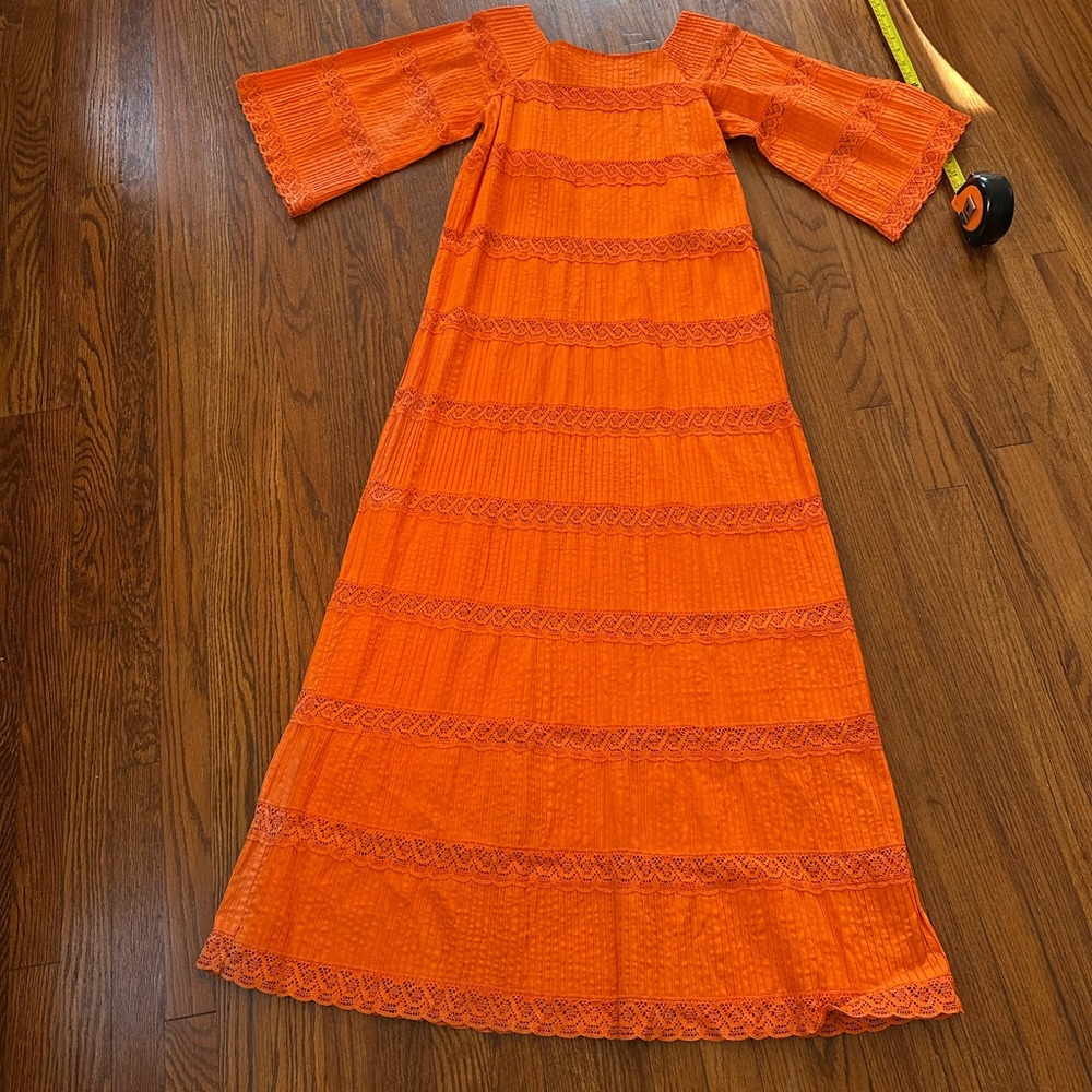 Vibrant Orange Maxi Dress